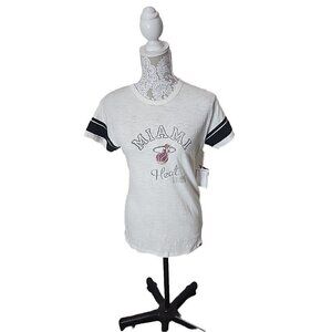 Miami Heat Game Time NBA Womens Tee Shirt T-Shirt 47 Brand Large NWT NEW